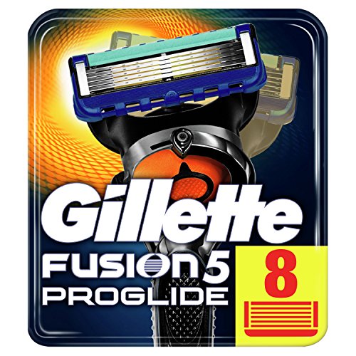 Gillette Fusion5 ProGlide Maquinilla de Afeitar con Tecnología FlexBal + 8 Cuchillas de Recambio