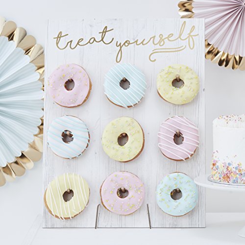 Ginger Ray-Donut Wall Party Display Se adapta a 9 rosquillas, color blanco (PM-375)