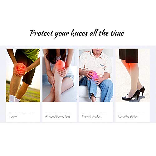 Ginocchiera Ortopedica Rotulea, Soportes térmicos de bambú para piernas de Apoyo para Hombres y Mujeres 1 par,L