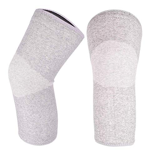Ginocchiera Ortopedica Rotulea, Soportes térmicos de bambú para piernas de Apoyo para Hombres y Mujeres 1 par,L