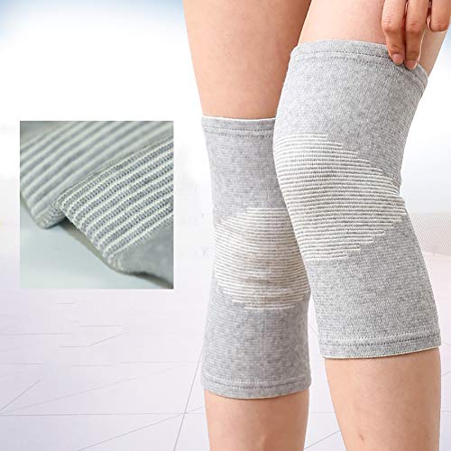 Ginocchiera Ortopedica Rotulea, Soportes térmicos de bambú para piernas de Apoyo para Hombres y Mujeres 1 par,L