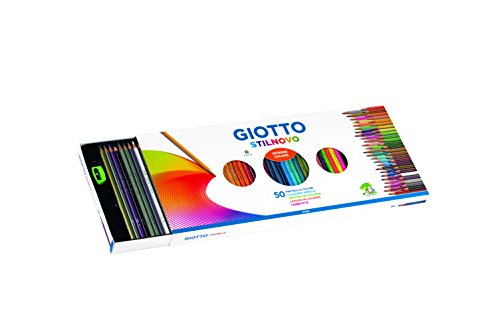 Giotto Stilnovo - Set con 50 lápices y 1 Sacapuntas, Multicolor