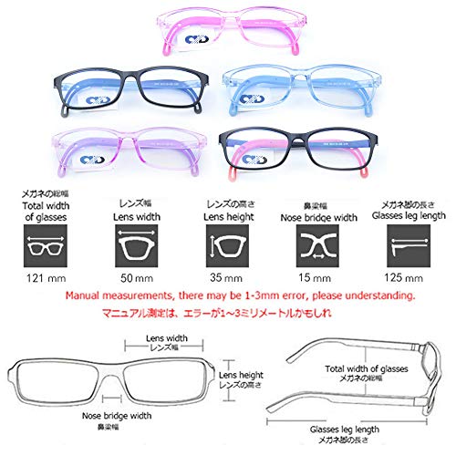 Glasses Gafas Infantiles Anti-Azul 0 °, Ver Ordenador, teléfono móvil. Proteccion de radiacion Anti-UV400, Prevención de la miopía Onda Anti-electromagnetica Gafas Protectoras para niño niña
