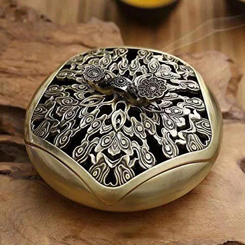 Global Brands Online Quemador de la Bobina de Incienso Titular de la Aleaciã³n Tibet Nubes auspiciosas Lotus Yoga Meditaciã³n Home Temple Decor