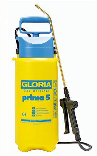 Gloria Prima 5, pulverizador de presión de 5 litros de capacidad con lanza y boquilla de latón
