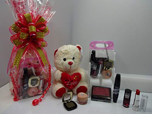 Glory Cosmetics Limited Edition - Cesta de maquillaje y oso de peluche (7 piezas)