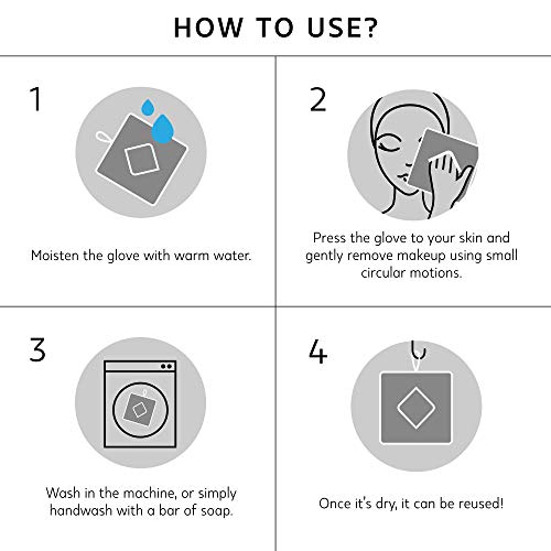 GLOV COMFORT - Eliminar el Maquillaje con Paños de Limpieza Facial - Productos de Limpieza Desmaquillantes Reutilizable - Eliminar el Maquillaje sólo con agua
