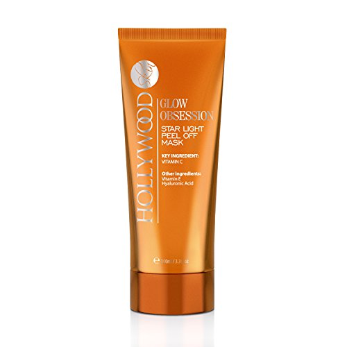 GLOW OBSESSION - Mascarilla Star Light Peel off 400% más FUERTE que grandes competidores con 20% Vitamina C, 10% Ácido Hialurónico, 1% Vitamina E más Aloe Vera, Colágeno y aceite de Jojoba. 100ml