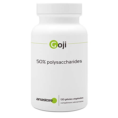 GOJI (Lycium barbarum) * Extracto concentrado * 100 % natural * Titulado al 50 % en polisacáridos * 375 mg / 120 cápsulas vegetales * Juventud y energía vital * Calidad controlada por certificado de análisis * Garantía de satisfacción o reembolso