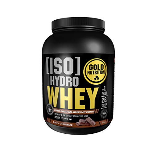 Goldnutrition Iso Hydro Whey 1kg, Chocolate, Crecimiento y Mantenimiento Muscular