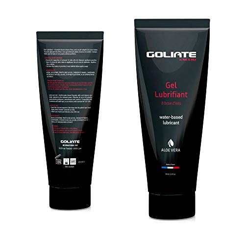 GOLIATE Gel Lubricante Sexual a Base de Agua y Aloe Vera - 100% Hecho en Francia - compatible sextoys y preservativos - Anal y Vaginal - 100 mL