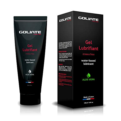 GOLIATE Gel Lubricante Sexual a Base de Agua y Aloe Vera - 100% Hecho en Francia - compatible sextoys y preservativos - Anal y Vaginal - 100 mL
