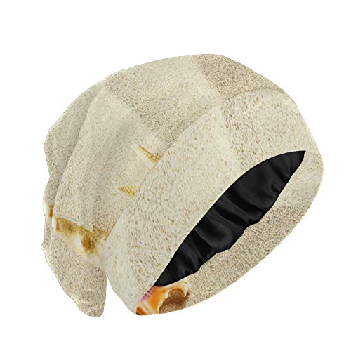 Gorra Ligera para Dormir Conchas de Arena para la Playa Cabello de Estrella de mar Gorros para la Noche Gorro Duradero Suave Exterior Duerme para Rizado Cabello Largo Natural Disponible día y Noche