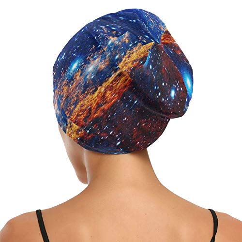 Gorro de dormir para mujer Hermoso espacio Nebulosa Estrellas Planetas 2560x1920 Gorro de dormir de algodón Gorro de dormir transpirable, duradero y suave para el cabello rizado Natural Disponible dí