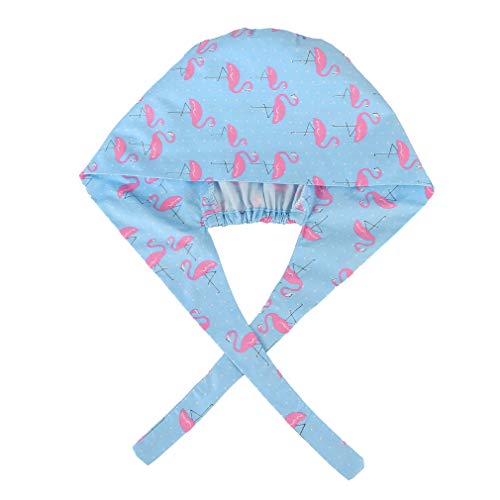 Gorro Quirúrgico con Estampado Animal para Hombres y Mujeres,Gorro de Enfermería Dentista Belleza Ajustable Reutilizable Algodón Gorro para Pelo Largo Corto Gorro de Trabajo