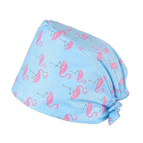 Gorro Quirúrgico con Estampado Animal para Hombres y Mujeres,Gorro de Enfermería Dentista Belleza Ajustable Reutilizable Algodón Gorro para Pelo Largo Corto Gorro de Trabajo