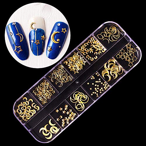 GOTONE 5 Cajas Kit de diamantes de imitación de arte de uñas de Estilos Mezclados, Diamantes Brillantes de Cristales Gemas Colorida Perla con Pinza y la pluma para Decoración Arte de Uña(SET A)