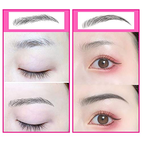 GOTONE 8 hoja 3D Hair-like Authentic Eyebrows, 3D adhesivo cejas falsas tatuaje Pegatinas para Mujer y Hombre Herramienta de Maquillaje