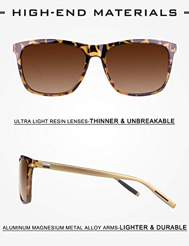 GQUEEN Gafas de sol polarizadas Clásico Retro para Hombre y Mujer UV400 GQ33