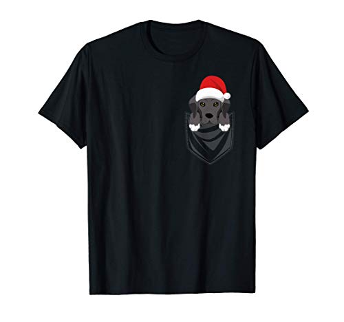 Gráfico Bolsillo Gran Danés Navidad Perro Camiseta