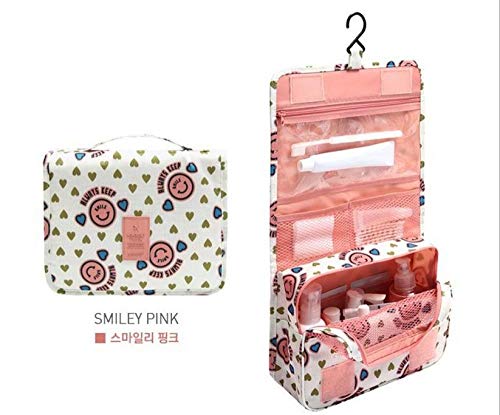 Gran Capacidad Impermeable Maquillaje Bolsa de Viaje de Lavado Organizador de Bolsa de Bolsa de Maquillaje portátil para Bolso cosmético de Viaje - Carita Rosa