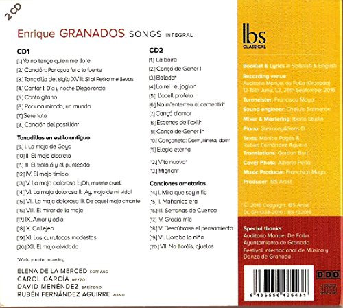 Granados Songs Integral