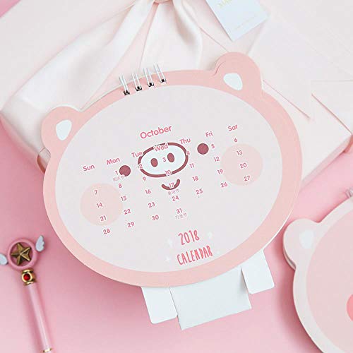 Grea 1 UNID 2019 Año Nuevo Cerdo Lindo Mini Bobina Calendarios de Mesa Escritorio Papelería Útiles Escolares Oficina, B