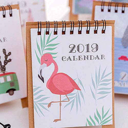 Grea 2019 Tabla de Dibujos Animados Calendario Planificador semanal mensual para Hacer Lista de horarios de Escritorio Plan Permanente Calendario, D