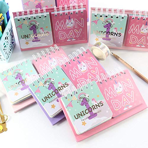 Grea Creativo, Lindo Kawaii, Unicornio, Estudiante de la Escuela, sin Fecha, Calendario de Escritorio, Calendario de Gril, Fecha, Calendario de Escritorio, púrpura