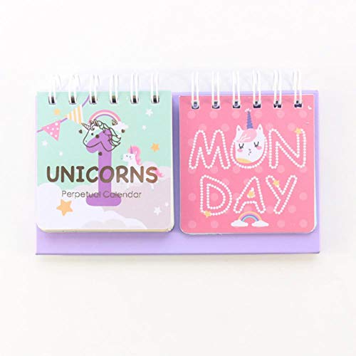Grea Creativo, Lindo Kawaii, Unicornio, Estudiante de la Escuela, sin Fecha, Calendario de Escritorio, Calendario de Gril, Fecha, Calendario de Escritorio, púrpura