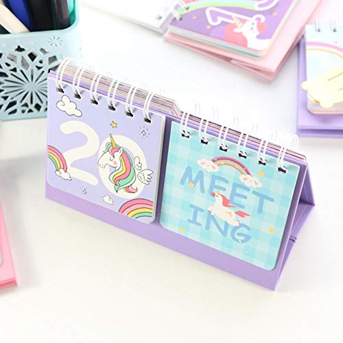 Grea Creativo, Lindo Kawaii, Unicornio, Estudiante de la Escuela, sin Fecha, Calendario de Escritorio, Calendario de Gril, Fecha, Calendario de Escritorio, púrpura
