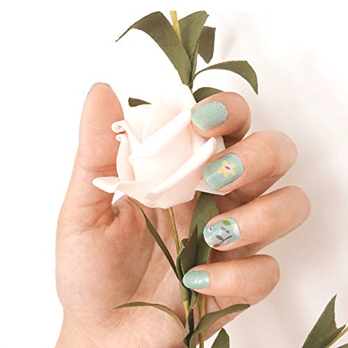 Gresunny 12 Hojas pegatinas uñas decorativas autoadhesivas nail stickers full cover DIY arte de uñas impermeable manicura francesa etiqueta uñas con limas de uñas