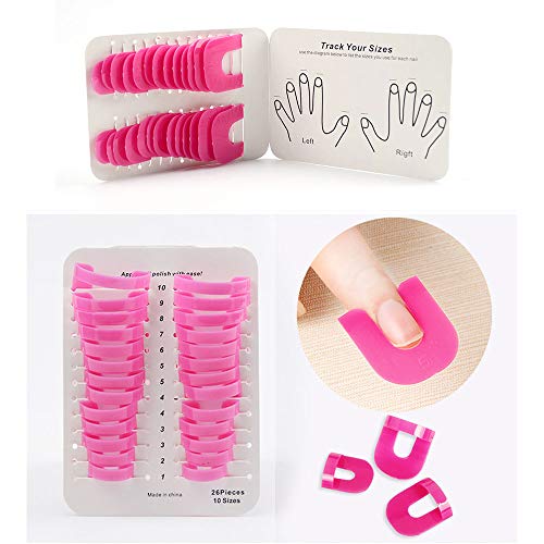 Gresunny 78pcs Plantilla de esmalte de uñas protectores de uñas de plástico reutilizable cubierta de dedos Protector de uñas Arte Clips Tapa Uñas Borde Protector de esmalte de uñas