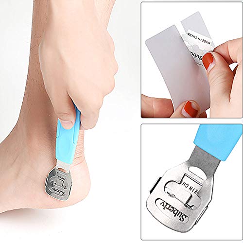 Gresunny 8 piezas kit de pedicura profesional cuidado de manicura de piel set cortacallos pies herramientas de corte de uñas de acero inoxidable escofina de pie remover piel muerta