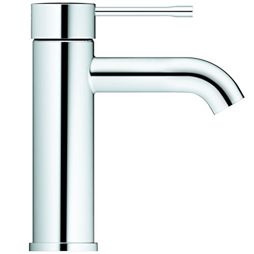 Grohe Essence - Grifo de lavabo, monomando con cuerpo liso, con limitador ecológico de temperatura, Tamaño S, (1/2") (Ref. 23590001)