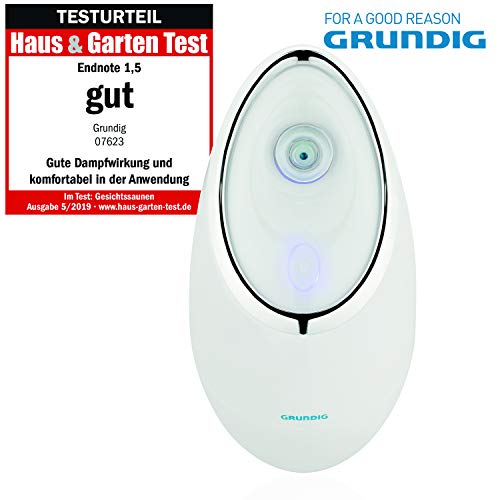 GRUNDIG LD6218 - Sauna facial cosmética para limpieza profunda y circulación sanguínea, perfecta para puntos negros, acné y espinillas