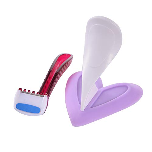 Guajave - Mini juego de afeitado femenino de plantilla para depilación de vello púbico para mujer