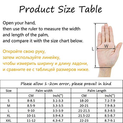 Guantes de esquí de Invierno para Hombre Moda para Mujer Ciclismo Negro Guantes de Pantalla táctil Impermeables a Prueba de Viento cálidos Guantes Antideslizantes para Damas - Palma-PU-Negro, M