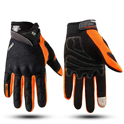 Guantes de Invierno para Hombres Guantes de Invierno para Motociclistas Pantalla táctil Guantes Impermeables a Prueba de Viento con Palmas de Nudillos rígidos para Proteger puños Largos - a2 XM