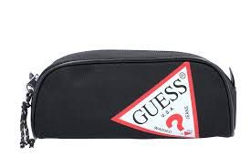 Guess - Estuche con logo, color Negro