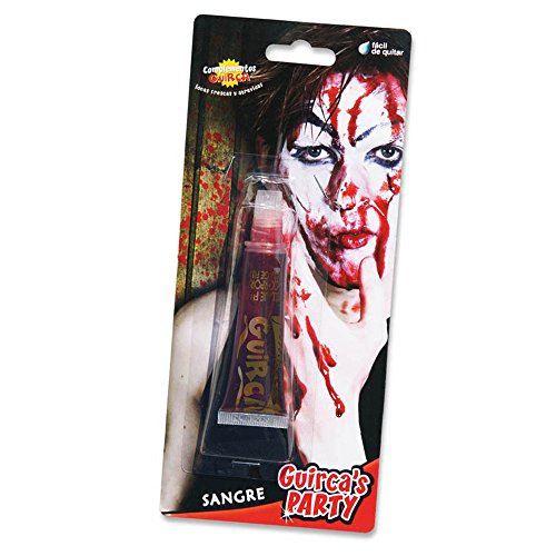 Guirca- Tubo de Sangre Artificial en blíster, Color Rojo, Talla única (15344)