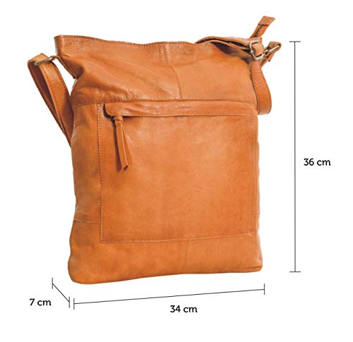 Gusti Bolso Bandolera de Piel Maola Marrón