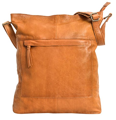 Gusti Bolso Bandolera de Piel Maola Marrón