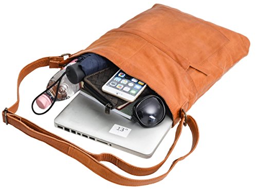 Gusti Bolso Bandolera de Piel Maola Marrón