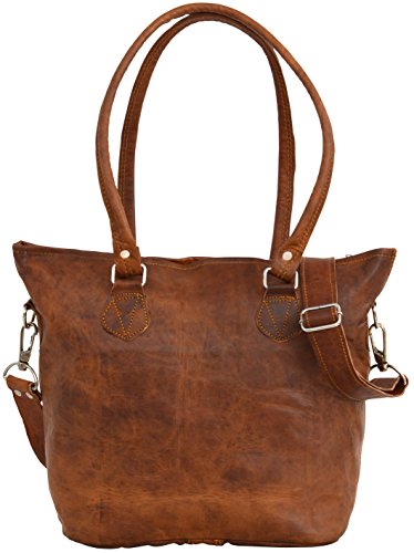 Gusti Bolso bandolera Therese bolso cruzar bolso mediano vintage marrón cuero