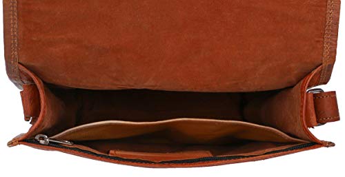 Gusti Cuero nature Tamara Bolso Bandolera Vintage Retro Piel De Cabra Mujer Hombre Unisex Universidad Trabajo Oficina Marrón K45b