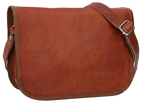 Gusti Cuero nature Tamara Bolso Bandolera Vintage Retro Piel De Cabra Mujer Hombre Unisex Universidad Trabajo Oficina Marrón K45b