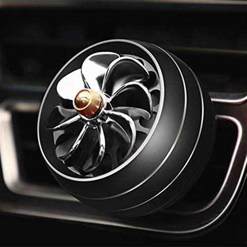 GWJXY Perfume Ambientador for el Coche Auto Outlet Fresca Salida de Aire aromaterapia Fragancia del Perfume del Coche Difusor Clip Ambiente de LED se encienden (Color Name : Black)