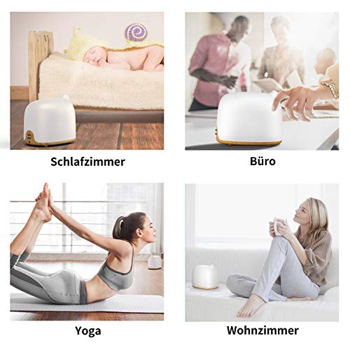 GX· Difusor Alexa humidificador Ultrasónico difusor de Aroma, 300 ml Smart WiFi Nebulizador Ambientador lámpara Aromática difusor de aceites, Compatible con Alexa & Google Home, APP & control por voz