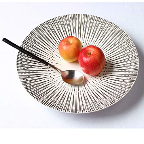 GYCZC Placa Occidental con Estampado De Cerámica, Sombrero De Paja Creativo, Plato De Pasta, Plato De Postre, Plato De Restaurante Personalizado